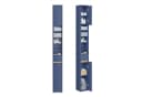 SoBuy Badezimmer-Hochschrank mit 1 Schublade Blau Bild 3