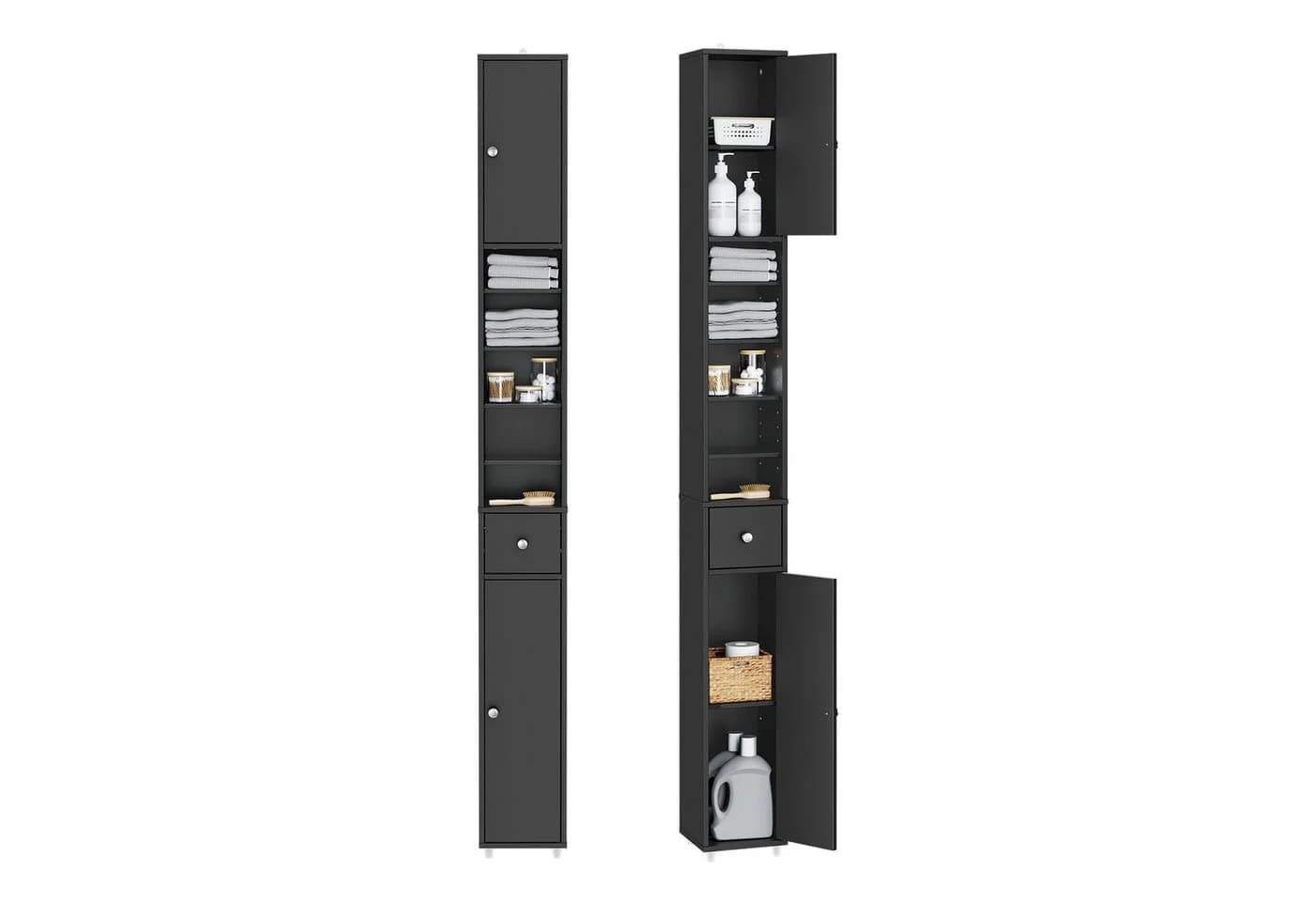 SoBuy Badkommode BZR34-II Badschrank schmal Badezimmer - Bild 3