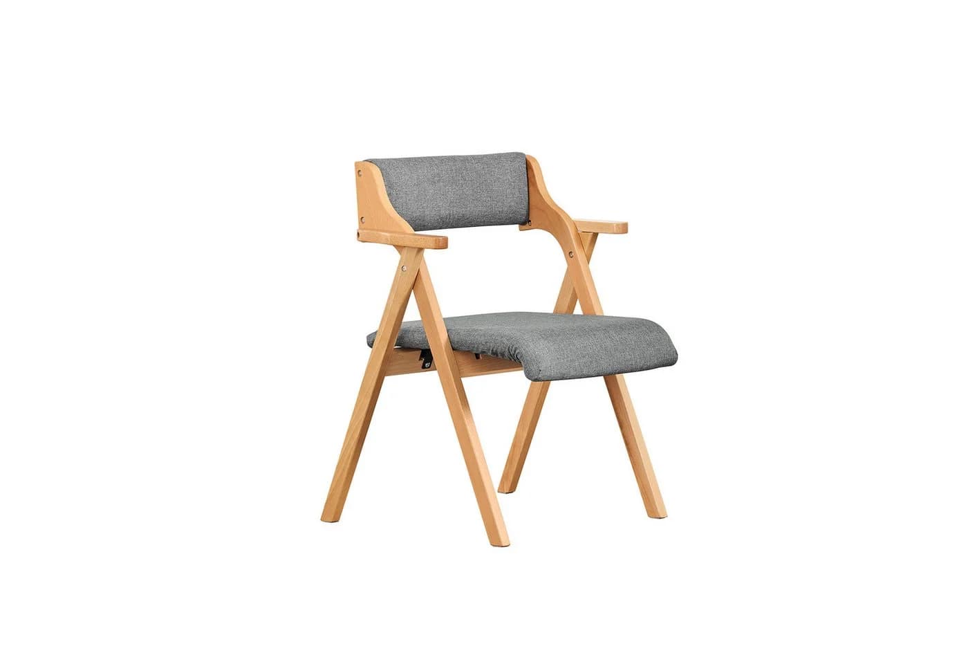 SoBuy Klappstuhl FST98 Grau Buchenholz mit Polsterung - Bild 2