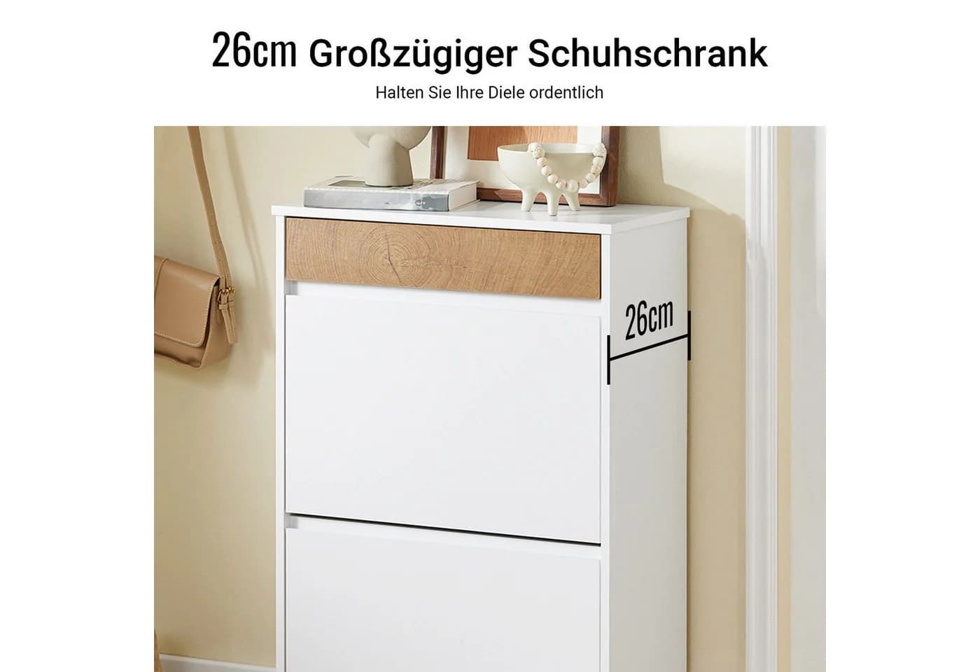 SoBuy Schuhschrank FSR205 Schuhkipper schmal Schuhregal Schuhorganizer mit Schublade - Bild 5