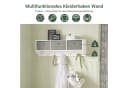 SoBuy Wandgarderobe FRG282 mit 3 Körben und 5 Haken Weiß Bild 1