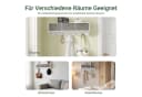 SoBuy Wandgarderobe FRG282 mit 3 Körben und 5 Haken Weiß Bild 3