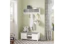 SoBuy Wandgarderobe FRG282 mit 3 Körben und 5 Haken Weiß Bild 4