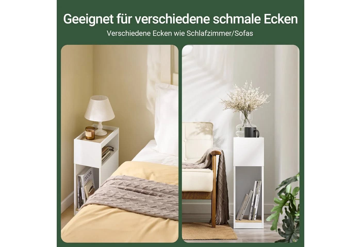 SoBuy Nachttisch FBT171 Beistelltisch Weiß - Bild 5