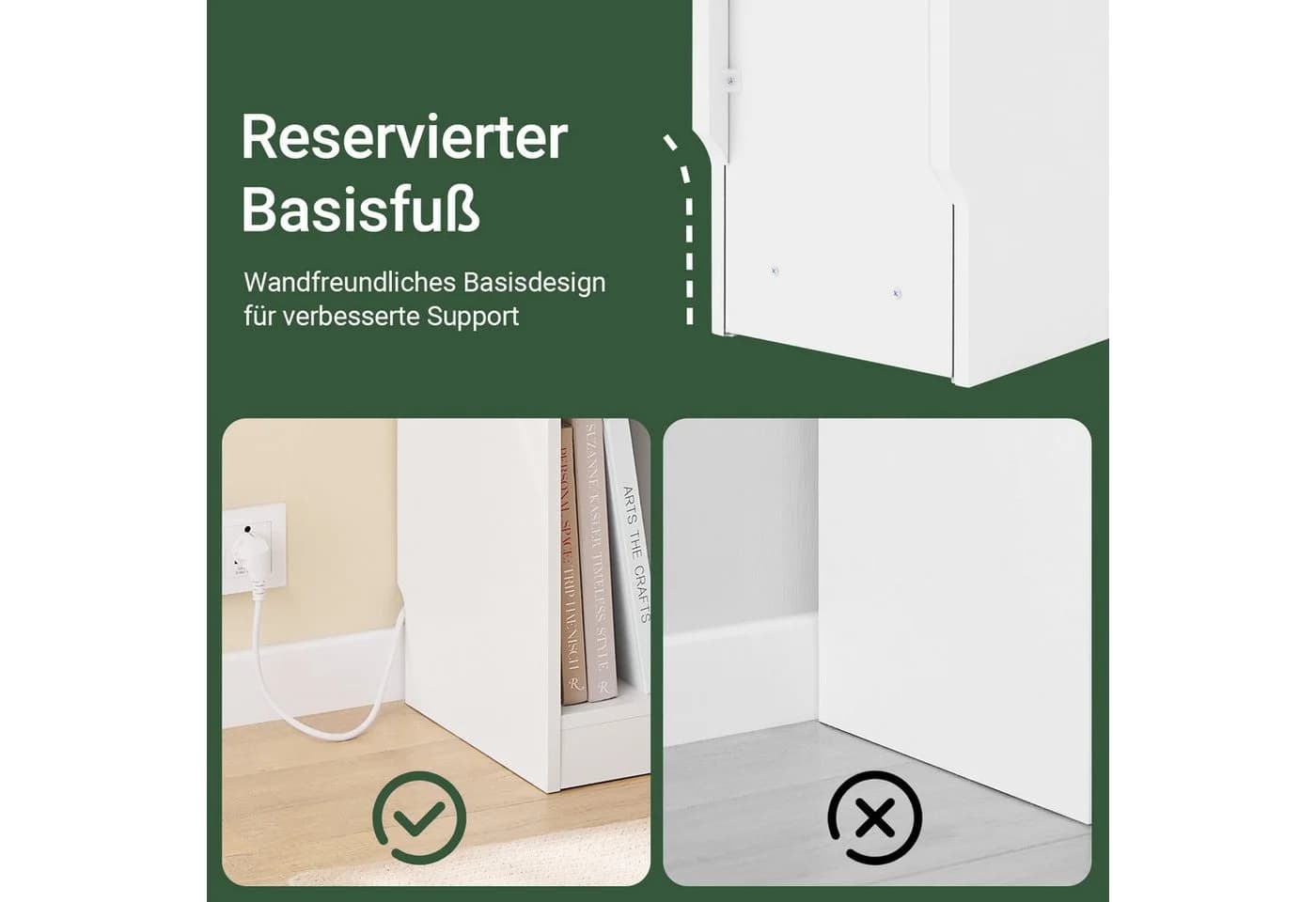 SoBuy Nachttisch FBT111-E 2er Set Weiß USB-Anschlüsse Typ-C - Bild 5
