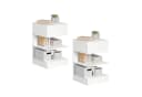 SoBuy Nachttisch FBT49, schmaler Nachttisch mit Schublade und offener Ablage Bild 3