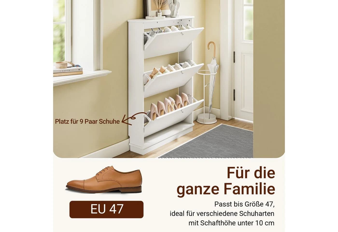 SoBuy Schuhkipper FSR215/216 Weiß mit Klappen - Bild 3