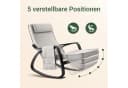 SoBuy Schaukelstuhl FST20 Gepolsterter Schaukelsessel Grau Bild 3