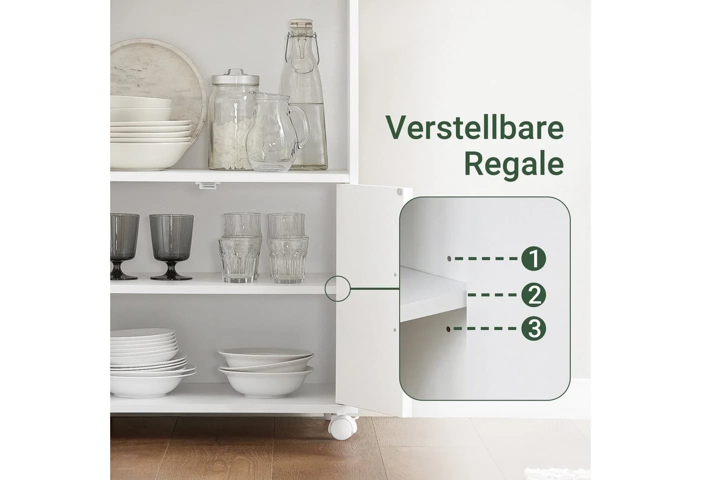 SoBuy Küchenwagen FRG241 Mikrowellenschrank auf Rollen - Bild 4