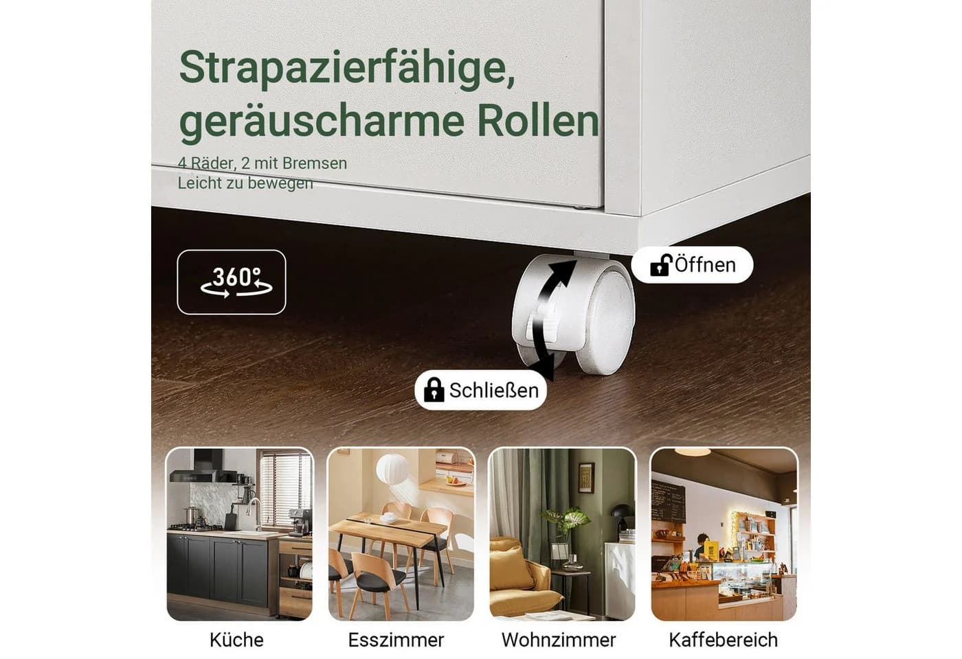 SoBuy Küchenwagen FRG241 Mikrowellenschrank auf Rollen - Bild 5