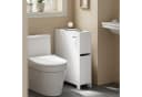 SoBuy Badregal BZR111, Badezimmerschrank schmal, Toilettenpapier-Aufbewahrung, Nischenregal mit Rollen Bild 1