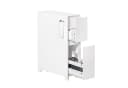 SoBuy Badregal BZR111, Badezimmerschrank schmal, Toilettenpapier-Aufbewahrung, Nischenregal mit Rollen Bild 2