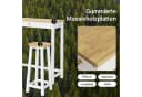 SoBuy Bartisch FWT50 3-teilig Weiß-Natur mit 2 Hockern Bild 3