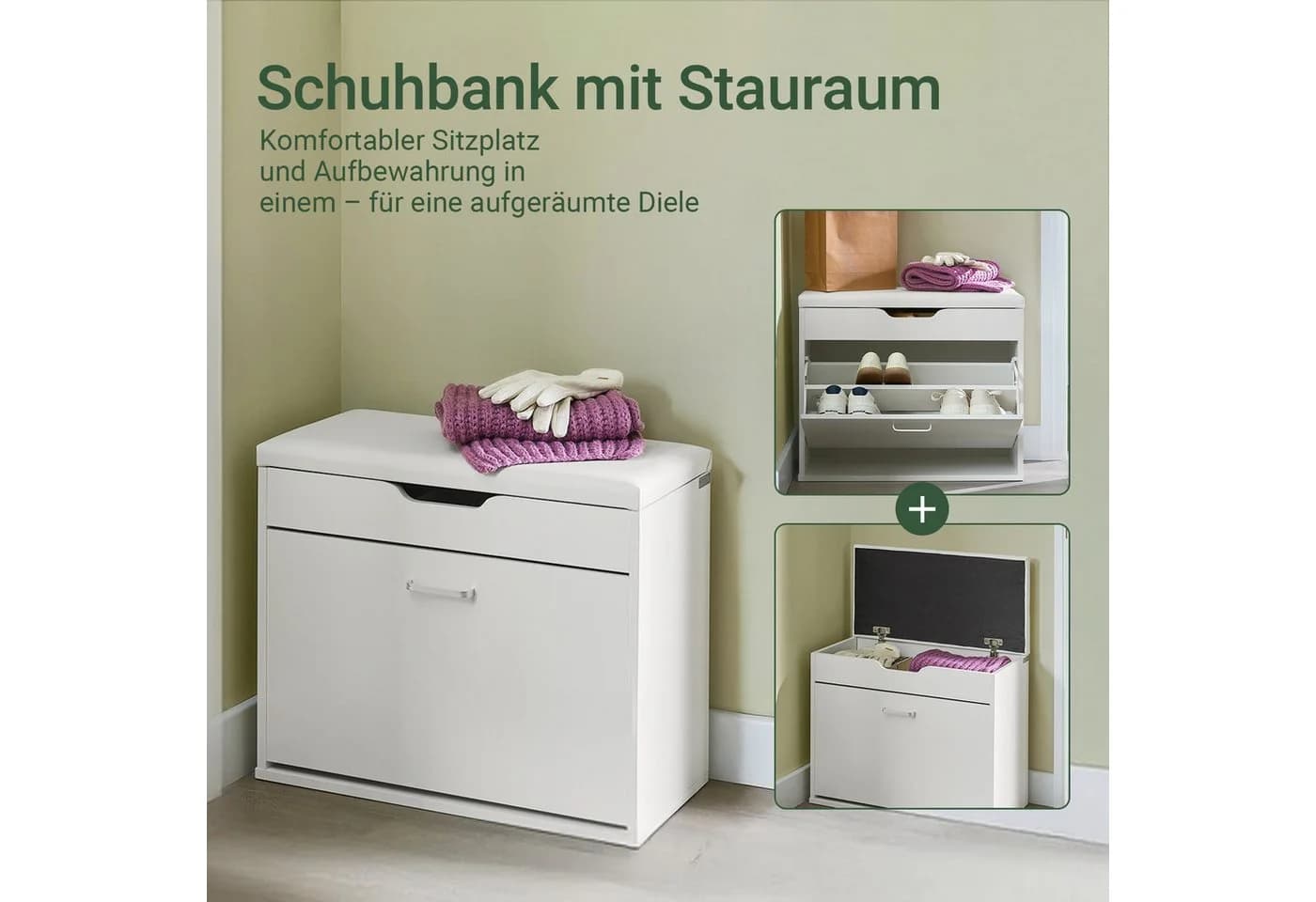 SoBuy Schuhbank FSR95 Schuhschrank Sitzbank - Bild 3