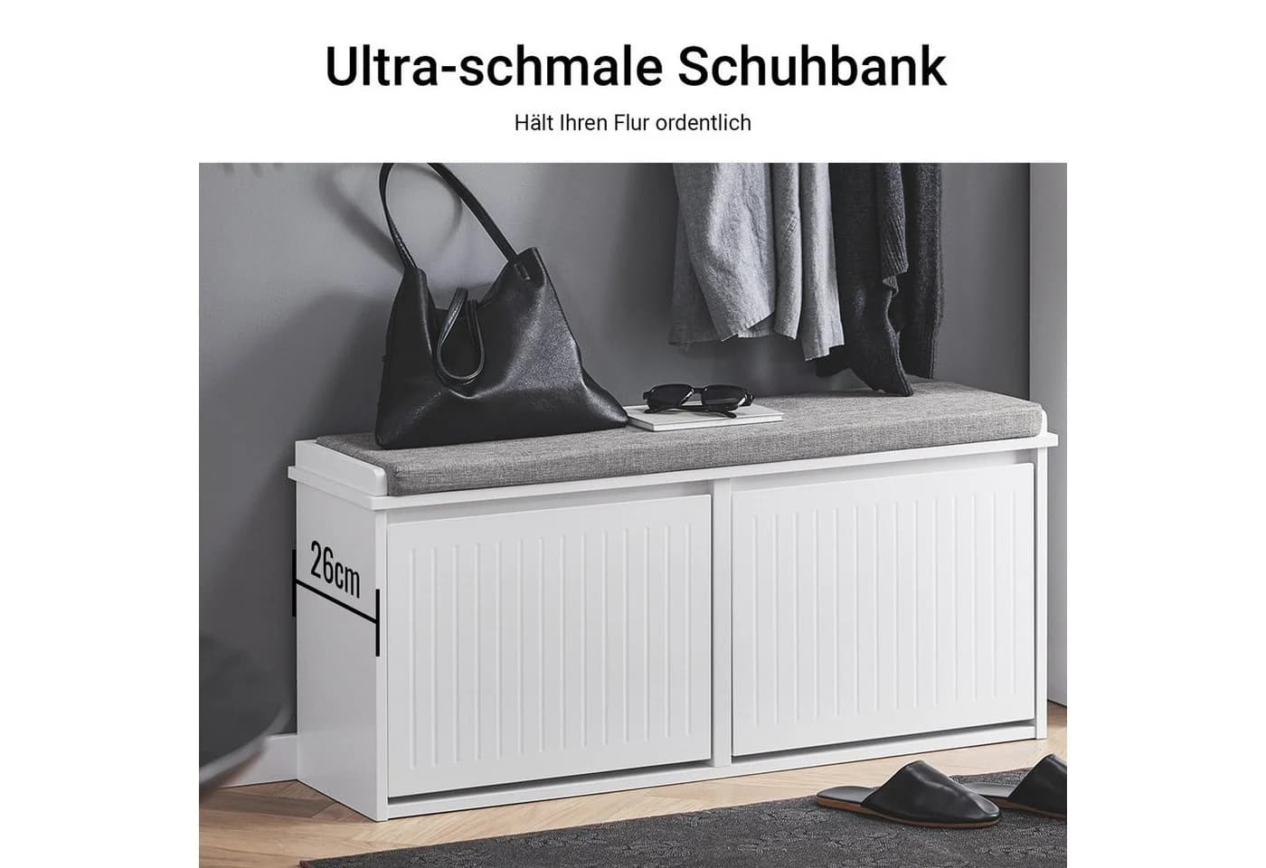 SoBuy Schuhkipper FSR98-XL Schuhregal mit Sitzfläche - Bild 4