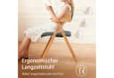 SoBuy Klappstuhl FST98 Grau Buchenholz mit Polsterung Bild 3