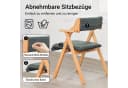 SoBuy Klappstuhl FST98 Grau Buchenholz mit Polsterung Bild 5