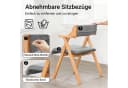 SoBuy Klappstuhl FST98 Grau Buchenholz mit Polster Bild 5