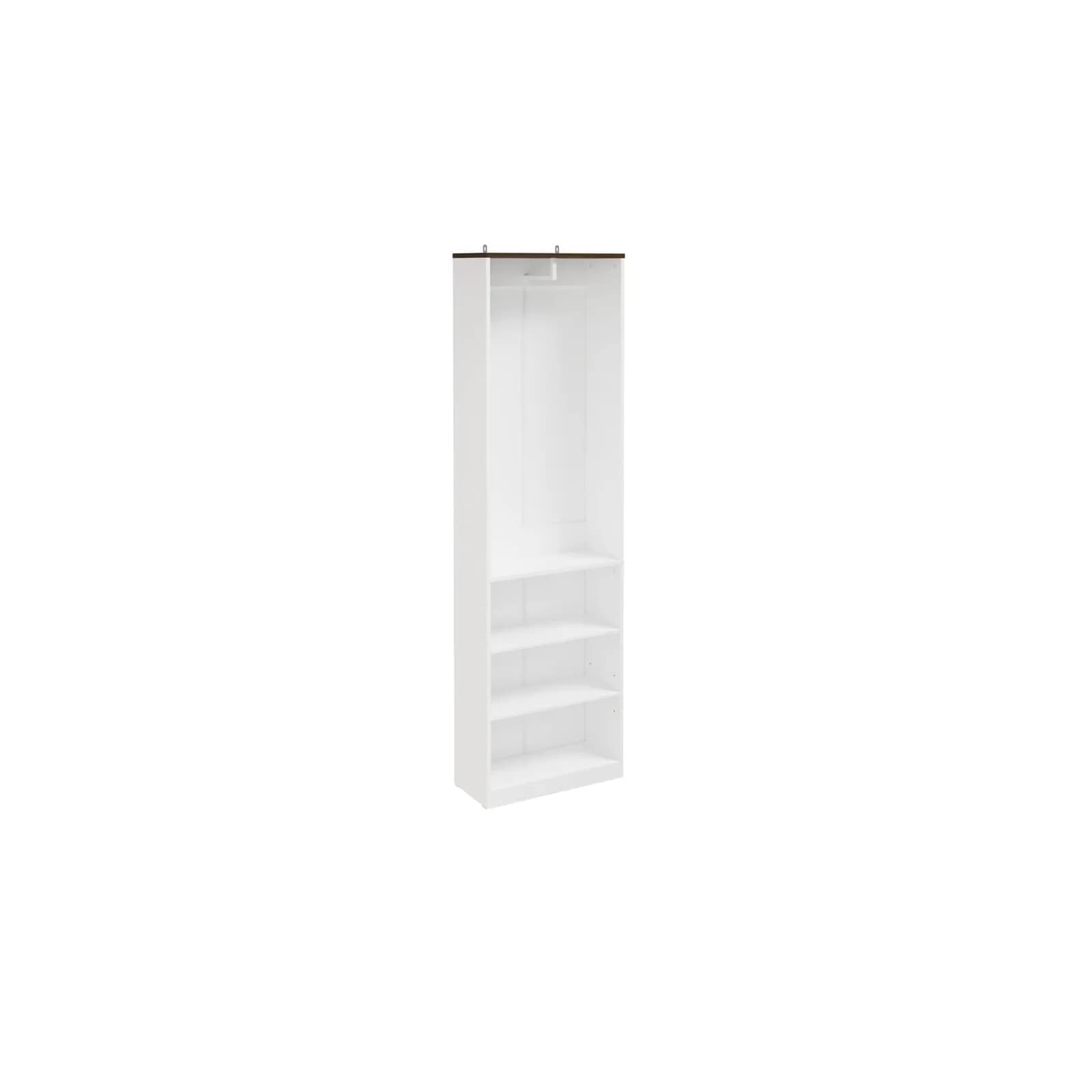 SoBuy Kleiderschrank Weiß Offenes Regal 3 Fächer Modern