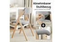 SoBuy Klappstuhl DE-FST92 Grau Buche Gepolstert Faltbar Bild 5