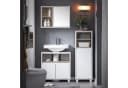SoBuy Wäscheschrank BZR146 Badschrank Weiß/Dunkelgrau Bild 1