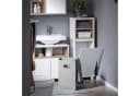 SoBuy Wäscheschrank BZR146 Badschrank Weiß/Dunkelgrau Bild 3