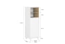 SoBuy Wäscheschrank BZR146 Badschrank Weiß/Dunkelgrau Bild 4