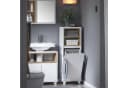 SoBuy Wäscheschrank BZR146 Badschrank Weiß/Dunkelgrau Bild 5