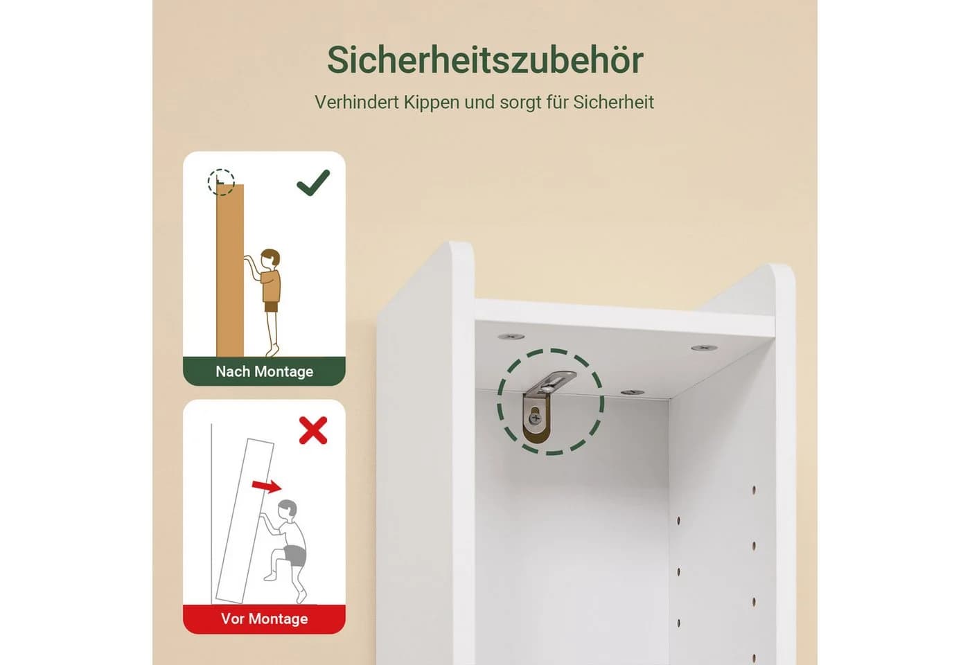SoBuy Hochschrank BZR34-K Badschrank schmal Badezimmermöbel - Bild 5