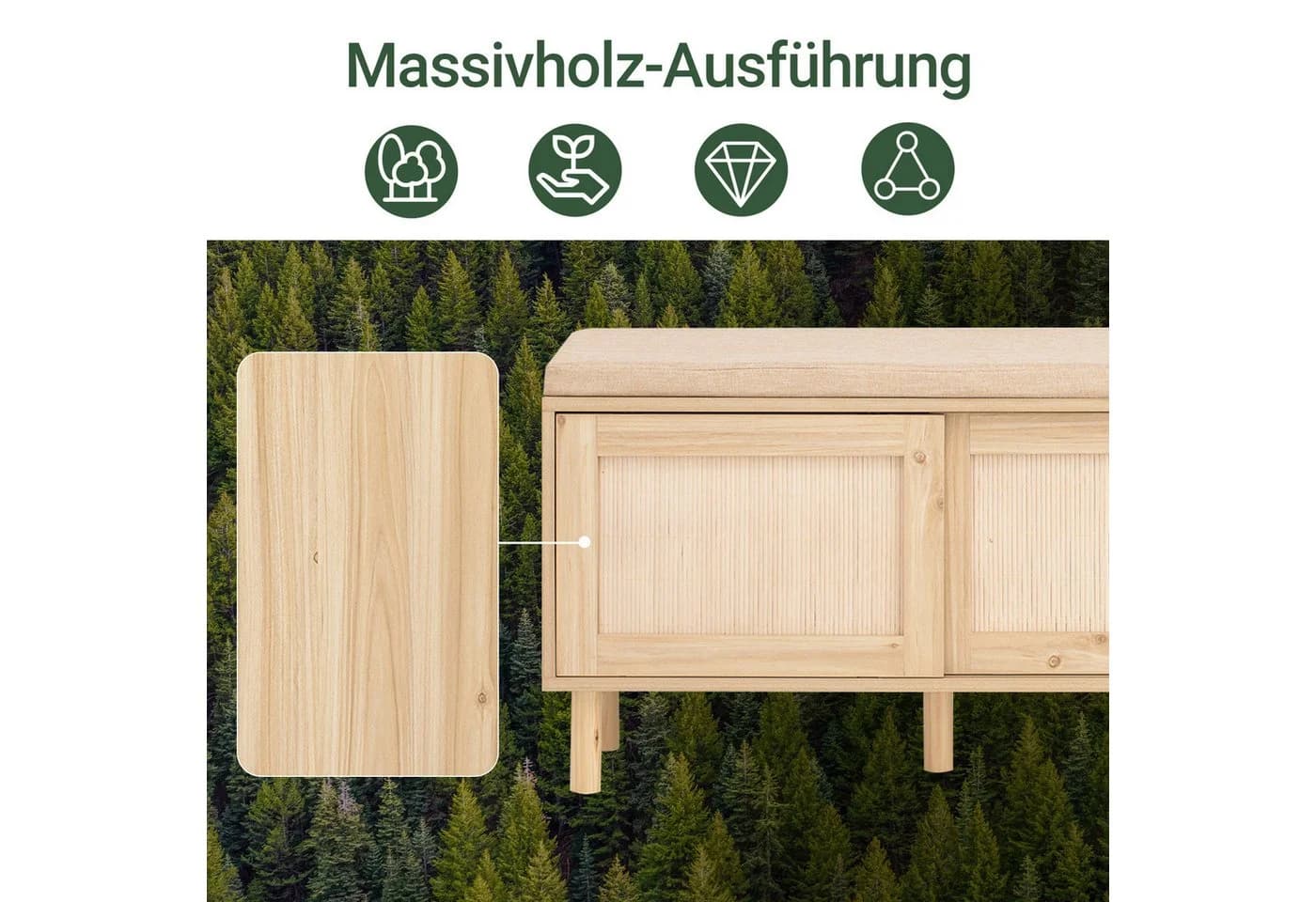 SoBuy Schuhbank FSR163 Schuhschrank Sitzbank mit Stauraum - Bild 4