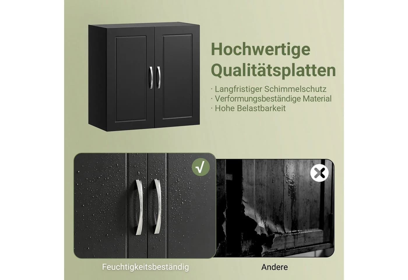 SoBuy Hängeschrank FRG231 Wandschrank Badezimmerschrank Küchenschrank Badschrank mit verstellbaren Ablagen - Bild 5