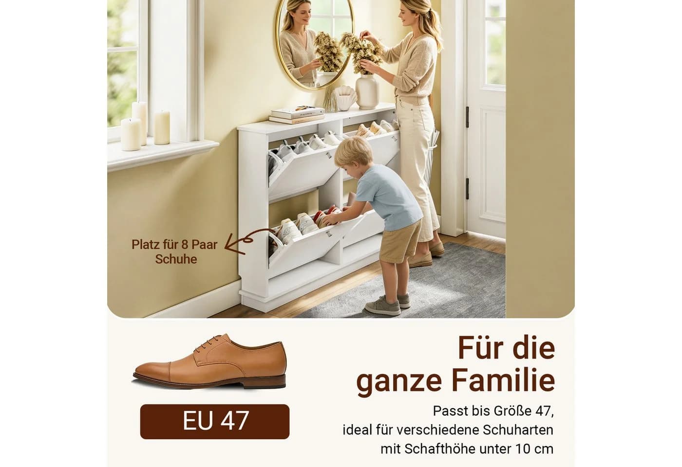 SoBuy Schuhkipper FSR99 Weiß mit 2/3/4 Klappen - Bild 4