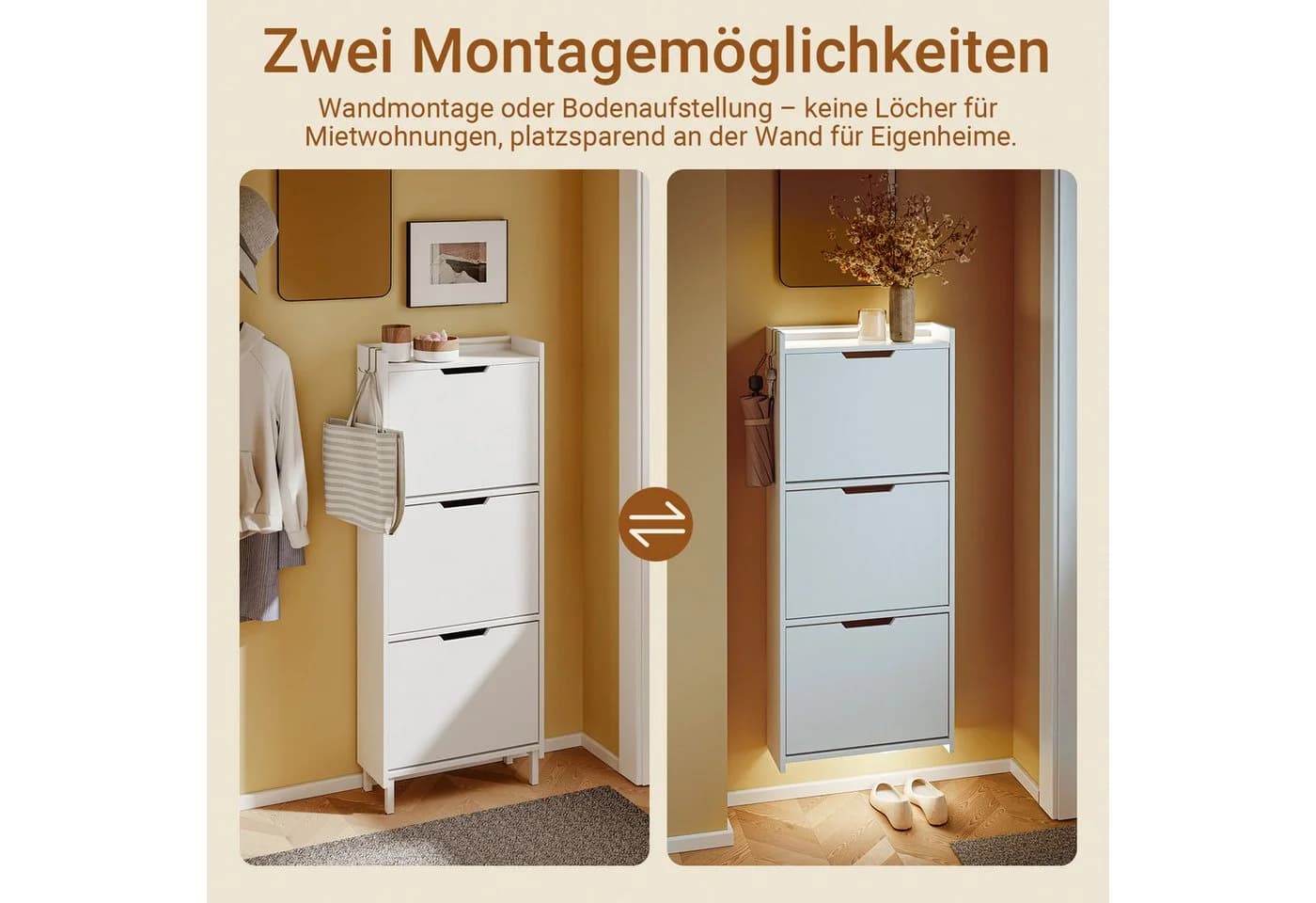 SoBuy Schuhkipper FSR151-H-E Weiß/Schwarz mit Sensorlicht - Bild 4