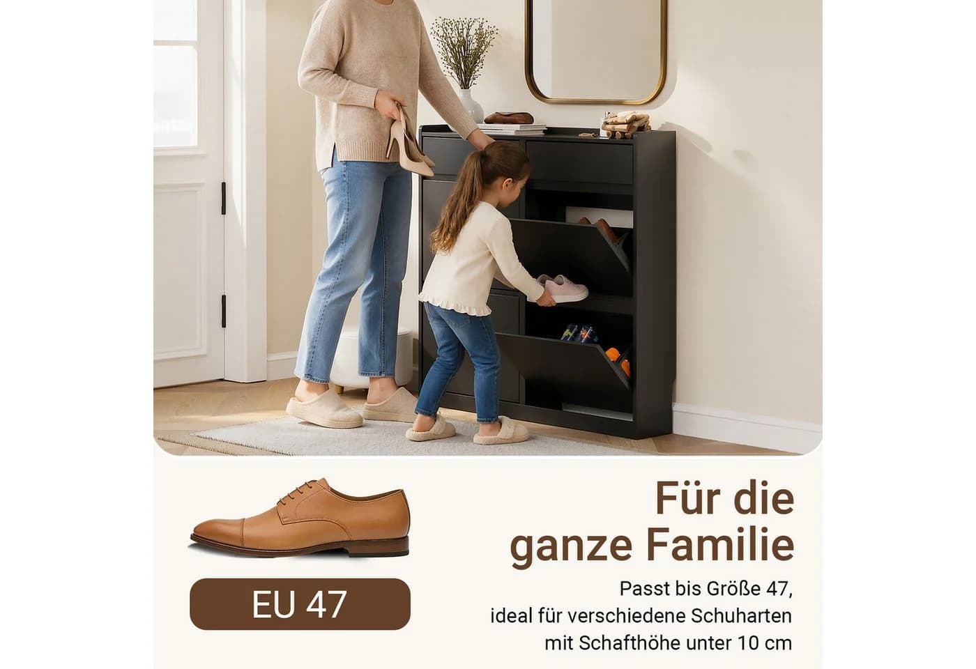SoBuy Schuhschrank FSR169 Weiß/Schwarz 10 Paar - Bild 5