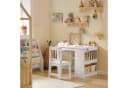 SoBuy Kindertisch KMB60 mit Stühlen, Maltisch Weiß/Grün Bild 2