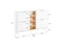 SoBuy Schuhschrank FSR183 Weiß-Natur mit 4 Klappen Bild 3