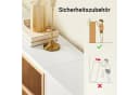 SoBuy Schuhschrank FSR183 Weiß-Natur mit 4 Klappen Bild 5
