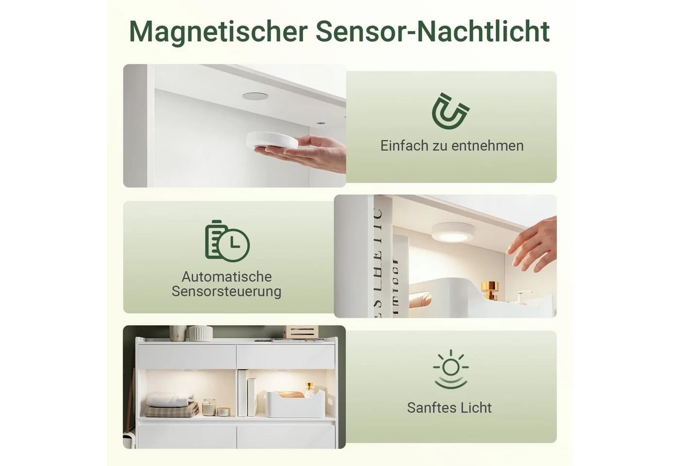 SoBuy Schuhkipper FSR224-E Weiß mit LED-Licht und Schubladen - Bild 3