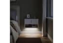 SoBuy Schwebender Nachttisch FBT176 mit LED-Sensorleuchte Weiß Bild 1