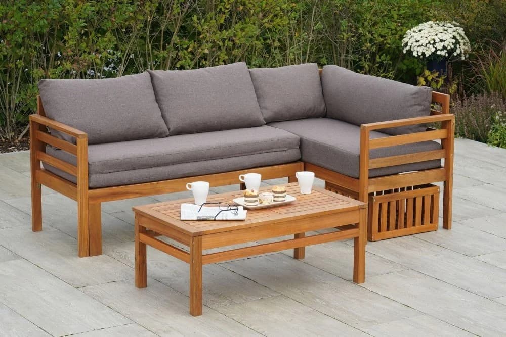 Gartenmöbel Ambiente Gartenlounge-Set Paraguay Beige Akazienholz