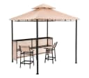 OUTLIV. Gartenpavillon mit Bar & 2 Stühlen Beige Schwarz Bild 1