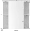 trendteam Spiegelschrank Nano Spiegelschrank mit 4 Einlegeböden Bild 5