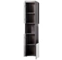 trendteam Hochschrank Amanda Grau Hochglanz Regal Bild 4