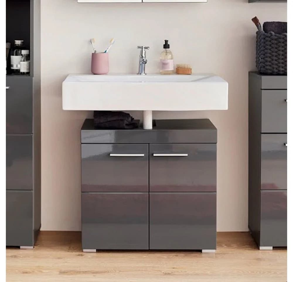 trendteam Waschbeckenunterschrank Grau Modern - Bild 2
