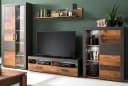 trendteam Wohnwand Indy 4-teilig Old Used Wood Grau Shabby Look Bild 2