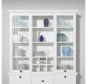 trendteam Vitrinenaufsatz Weiß mit Glastüren und Stauraum Bild 2