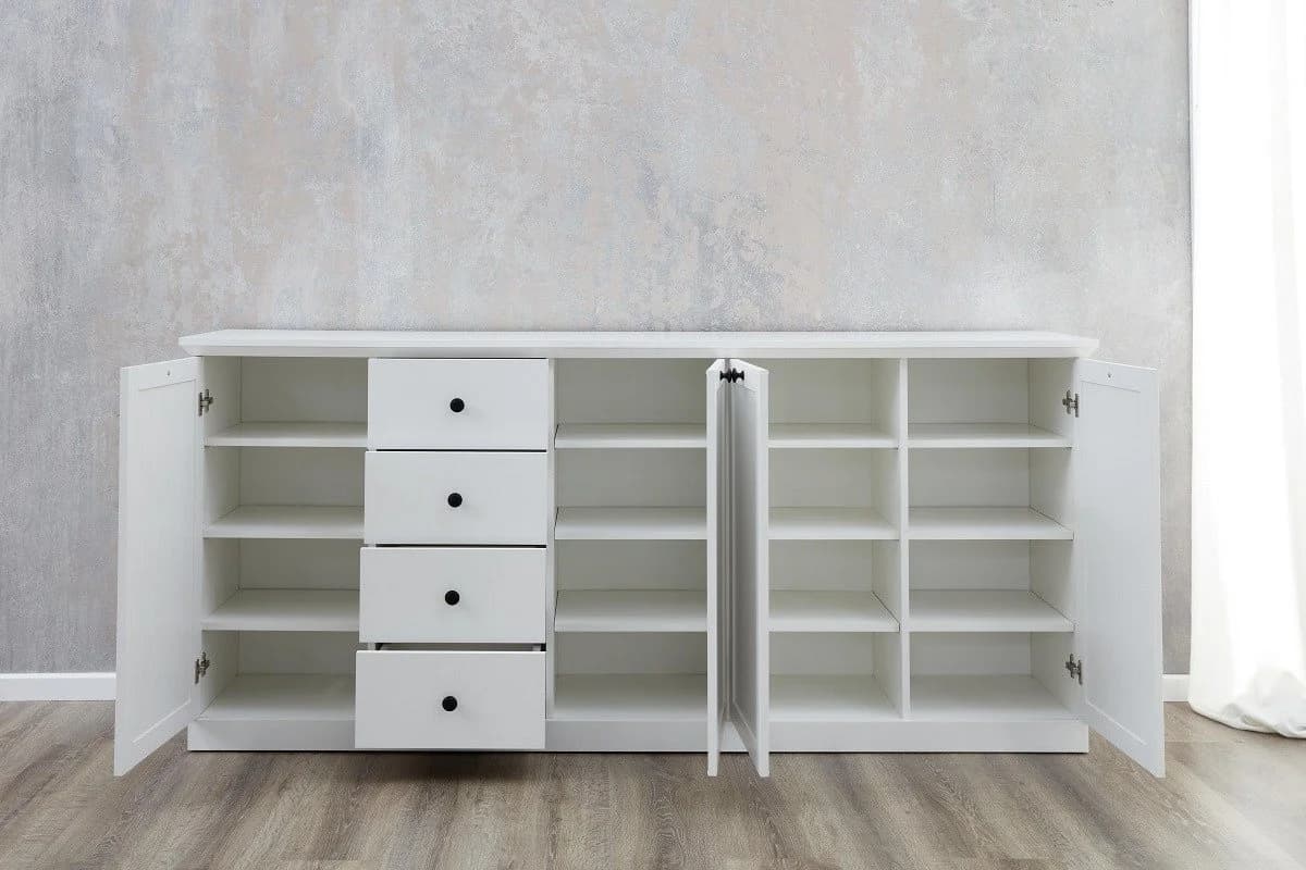 trendteam Sideboard Baxter 195 cm Landhausstil Weiß