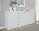 trendteam Sideboard Baxter 195 cm Landhausstil Weiß Bild 2