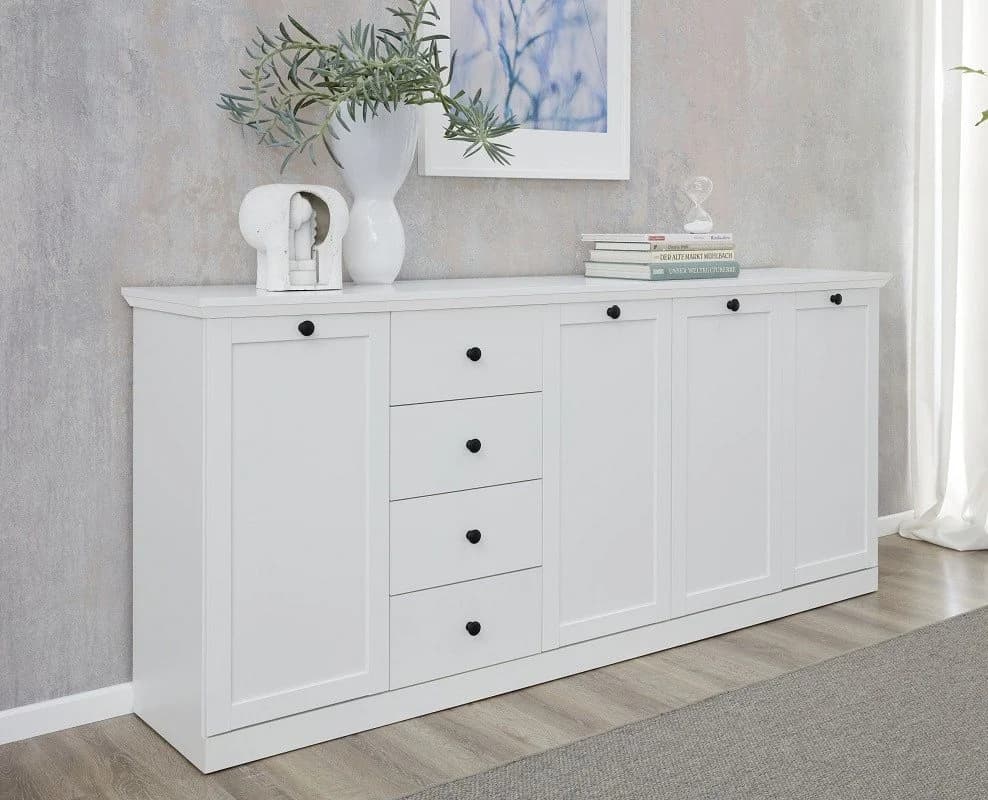 trendteam Sideboard Baxter 195 cm Landhausstil Weiß - Bild 2