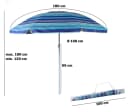 ELLUG Sonnenschirm Blau mit Kippfunktion & UPF 50+ Bild 1